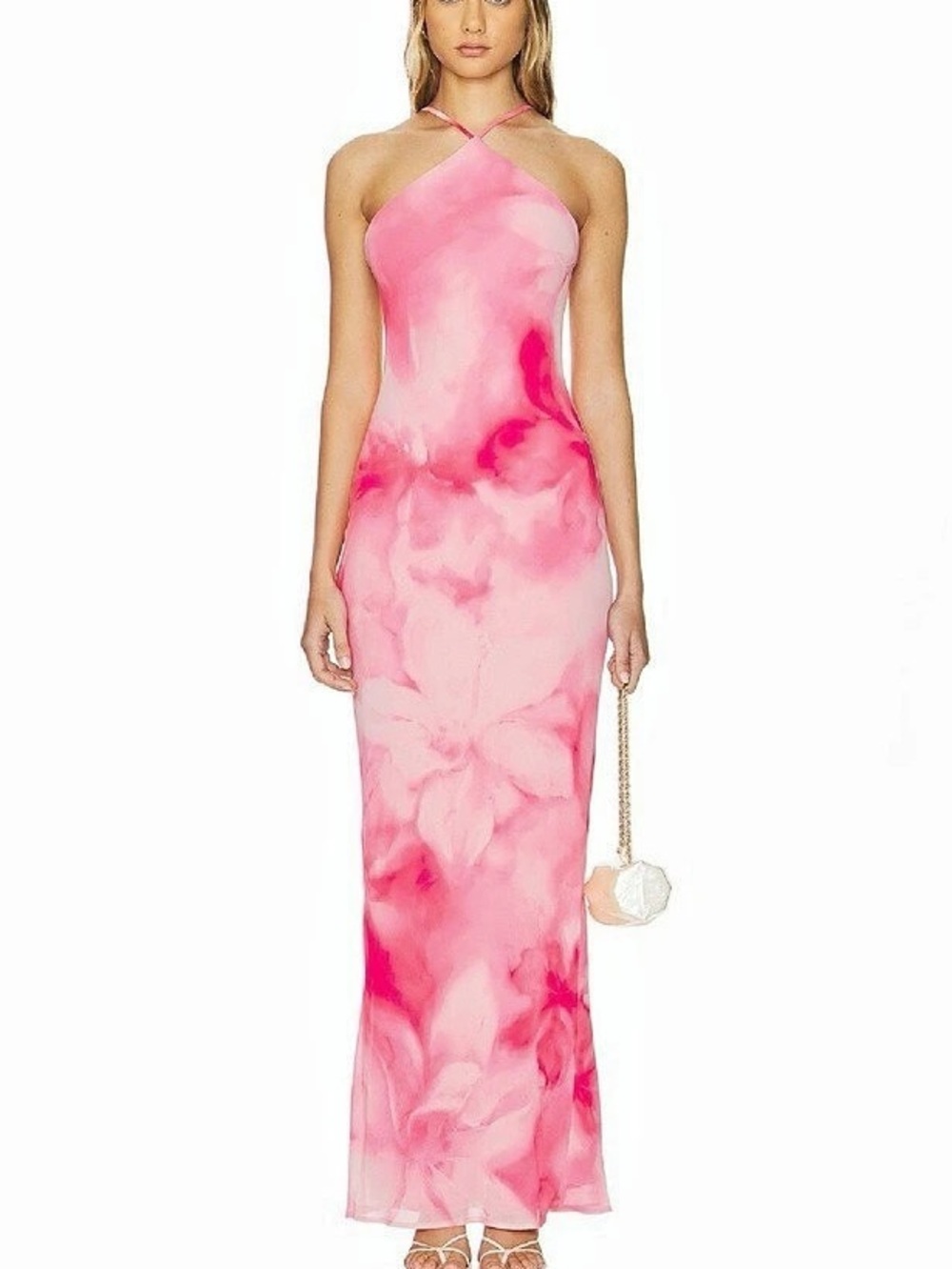 Lovers and Friends Kima Gown in Blur Floral Pink
